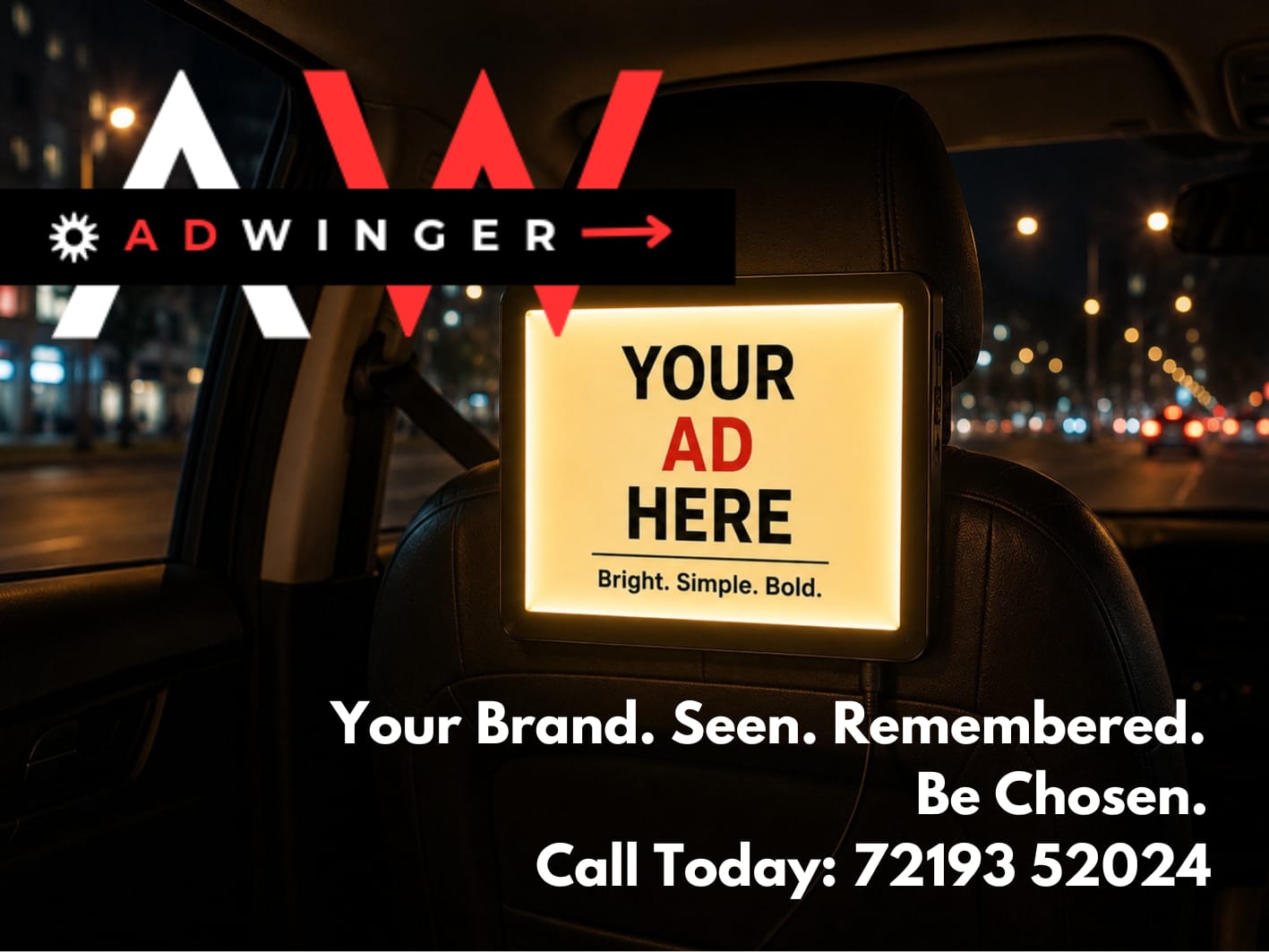 In-vehicle advertising display