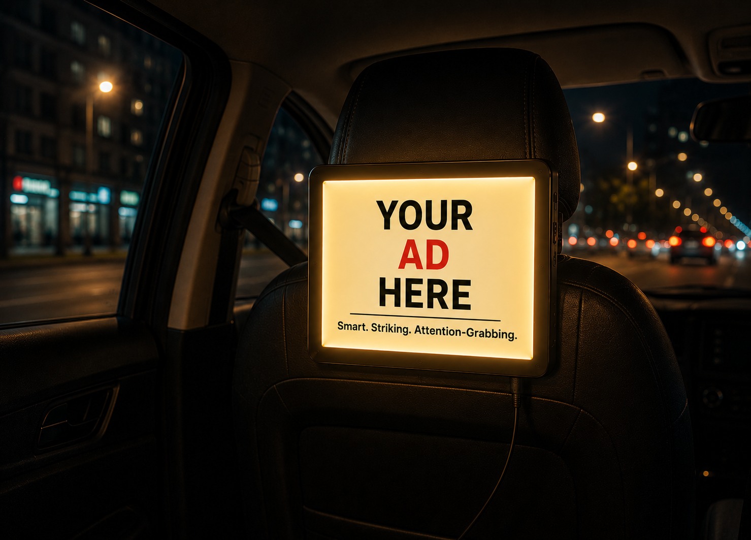 In-vehicle advertising display